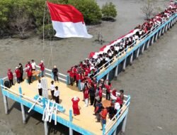 Wabup Asahan Pimpin Kirab Merah Putih Sambut HUT RI ke-81