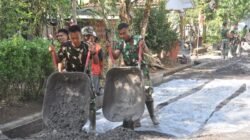 Distribusi Adukan Beton TMMD ke-129 Dioptimalkan, Dukung Kelancaran Pengecoran Jalan