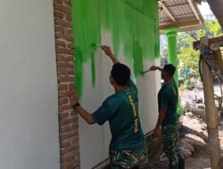 Pengecatan RTLH TMMD ke-129 Terus Berlanjut, Rumah Bapak Suyitno Masuki Tahap Finishing