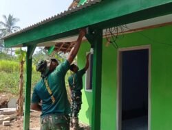 Pengecatan RTLH TMMD ke-129 Terus Berlanjut, Rumah Ibu Ety Masuki Tahap Penyelesaian