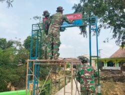 TMMD 129 Bojonegoro Bangun Jembatan Brang Etan