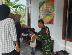 Polkes 05.09.02 Lumajang Bersama Puskesmas Randuagung Gelar Posyandu Dukung Kesehatan Ibu dan Anak di Lokasi TMMD
