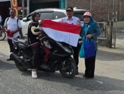 Camat Tiga Kecamatan di Asahan Pimpin Pembagian Bendera Merah Putih Sambut HUT RI ke-81