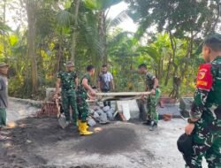 Sinergi Lintas Satuan Percepat Pembangunan Tugu Prasasti TMMD ke-129