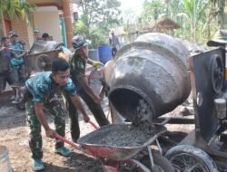 Rabat Beton Capai 92 Persen, Serda Erik Andriawan Kebut Pengecoran dengan Arco