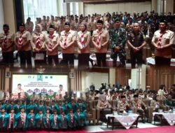 Lepas Kontingen Jambore Nasional XII 2026, Danramil Pandaan: Pramuka Bentuk Generasi Tangguh dan Berkarakter