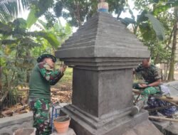 Finishing Tugu Brawijaya, Peltu Hermawan Pastikan Hasil Karya TMMD Tampil Rapi