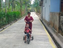 Jalan Rabat Beton TMMD Jadi Tempat Nyaman Anak Bermain