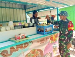Bikin Rest Area Kesongo Makin ‘Aesthetic’ : TMMD 129 Bojonegoro Sulap Lapak UMKM Pakai Booth Container Modern