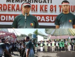Kodim Pasuruan Meriahkan HUT ke-81 RI dengan Senam dan Perlombaan