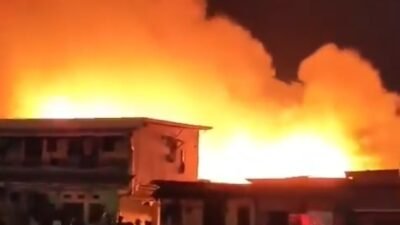 Kebakaran di Muara Angke Pluit Jakarta Utara