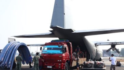 Lanud Halim Perdanakusuma Kirim Pompa Air untuk Tangani Karhutla di Kalimantan