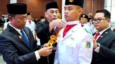44 Paskibraka Jakarta Timur Dikukuhkan, Siap Bertugas pada Upacara HUT ke-81 RI