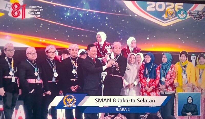SMAN 8 Jakarta Raih Juara 2 Lomba Cerdas Empat Pilar MPR RI 2026