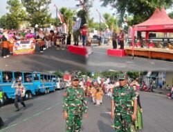 Semarak HUT RI ke-81, Danramil 0819/18 Pandaan Hadiri Karnaval TK