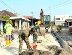 TMMD Bojonegoro Bangun Drainase 330 Meter di Kesongo