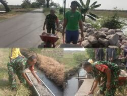 Dukung Produktivitas Petani, Babinsa dan Warga Bangun Saluran Irigasi