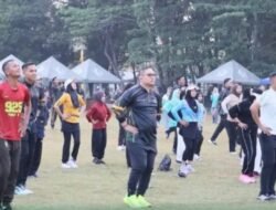 Jelang HUT Kejaksaan RI ke-81, Kejari Batola Gelar Aksi Sosial, Senam dan Donor Darah