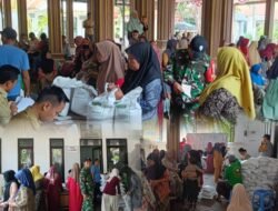 Wujud Kepedulian ke Warga, Babinsa Bangil Kawal Penyaluran Bantuan Pangan