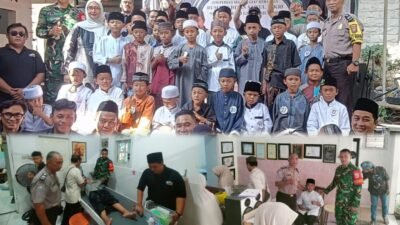 Wujud Kepedulian Sosial, Babinsa Gempol Hadiri Khitan Massal