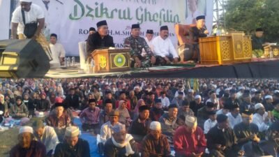 Lestarikan Kearifan Lokal, Danramil Purwosari Hadiri Manaqib dan Selamatan Desa Kertosari