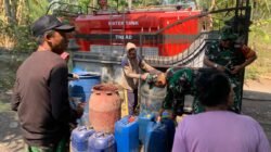 Bentuk kepedulian Kodim 0820/Probolinggo melalui Koramil Jajaran Salurkan Bantuan Air Bersih