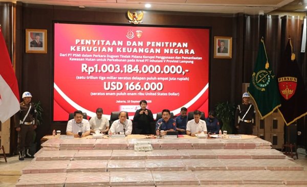 Kasus Dugaan Korupsi Kawasan Hutan, Kejagung Sita Uang Rp 1 Triliun dari PT PSMI