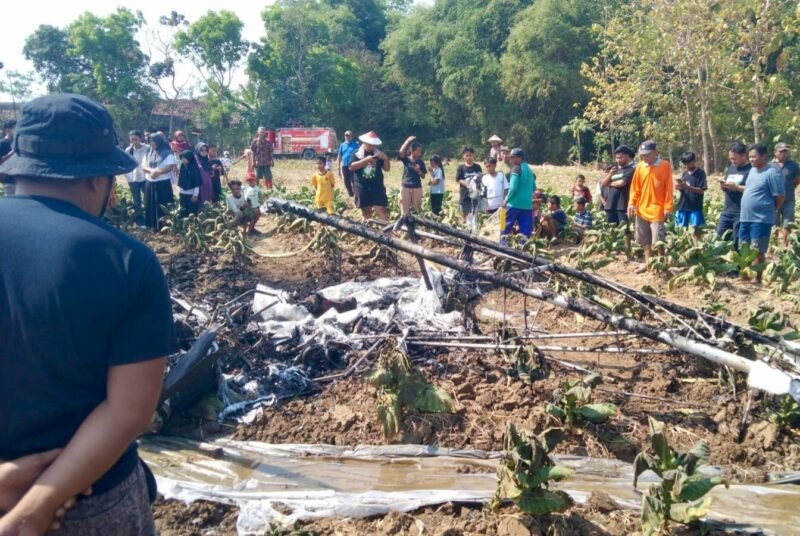 Pesawat Aerosport Jatuh dan Terbakar di Blora, Pilot dan Kopilot Selamat