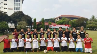 Harli Siregar Cetak Gol di Laga Sepak Bola Badiklat Kejaksaan