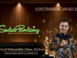 Syarif Hidayatullah Raih Sudut Pandang Award 2026 sebagai Tokoh Pers Digital Inspiratif