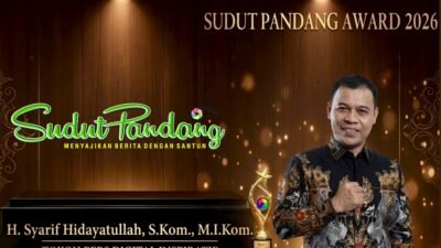 Syarif Hidayatullah Raih Sudut Pandang Award 2026 sebagai Tokoh Pers Digital Inspiratif