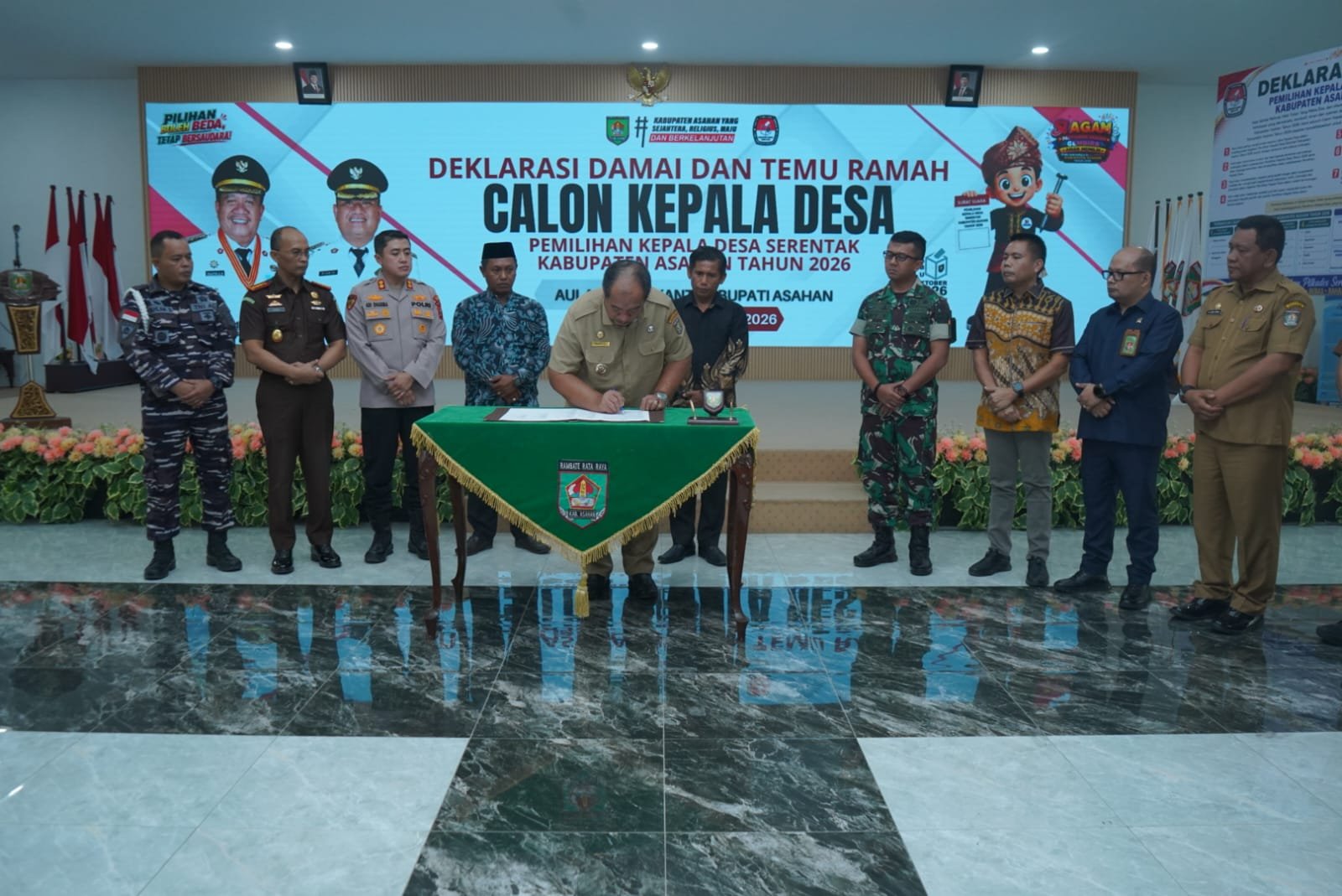 Bupati Asahan Pimpin Deklarasi Pilkades Damai 2026