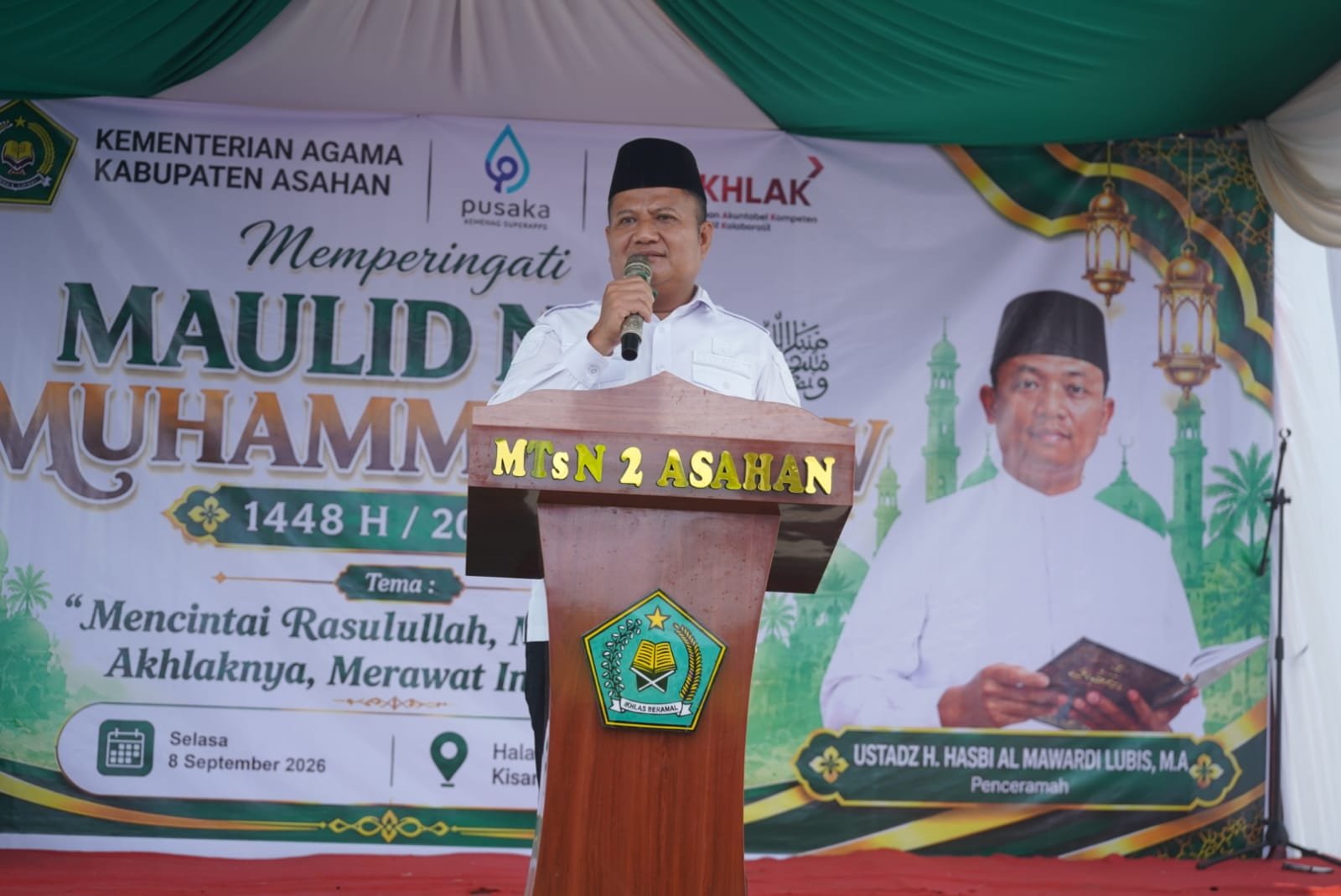 Wabup Asahan Ajak Warga Teladani Akhlak Rasulullah