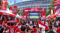 Fanzone di kawasan Stadion Utama Gelora Bung Karno (SUGBK)