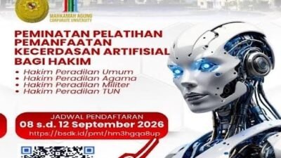 Pembukaan Pendaftaran Pelatihan Pemanfaatan Kecerdasan Artifisial Bagi Hakim