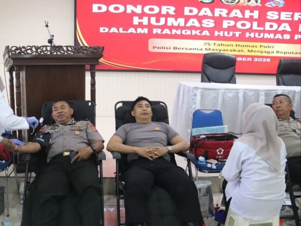 Peringati HUT ke-75 Humas Polri, Polda NTB Gelar Donor Darah