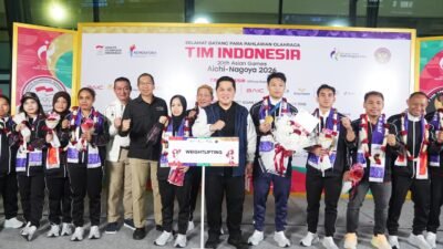Atlet Peraih Emas Asian Games 2026 Disambut Menpora Erick