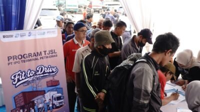 Tekan Risiko Kecelakaan Logistik, IPC TPK Fasilitasi Cek Kesehatan dan Kacamata Gratis bagi 150 Sopir Truk Peti Kemas
