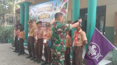 Wujudkan Kedisiplinan dan Kemandirian, Koramil Pajarakan Hadiri Pembukaan Latihan Gabungan (Latgap) Gerakan Pramuka Wilayah Setempat