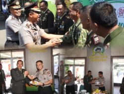 Jajaran Polres Pasuruan Datangi Makodim 0819 Rayakan HUT TNI ke-81