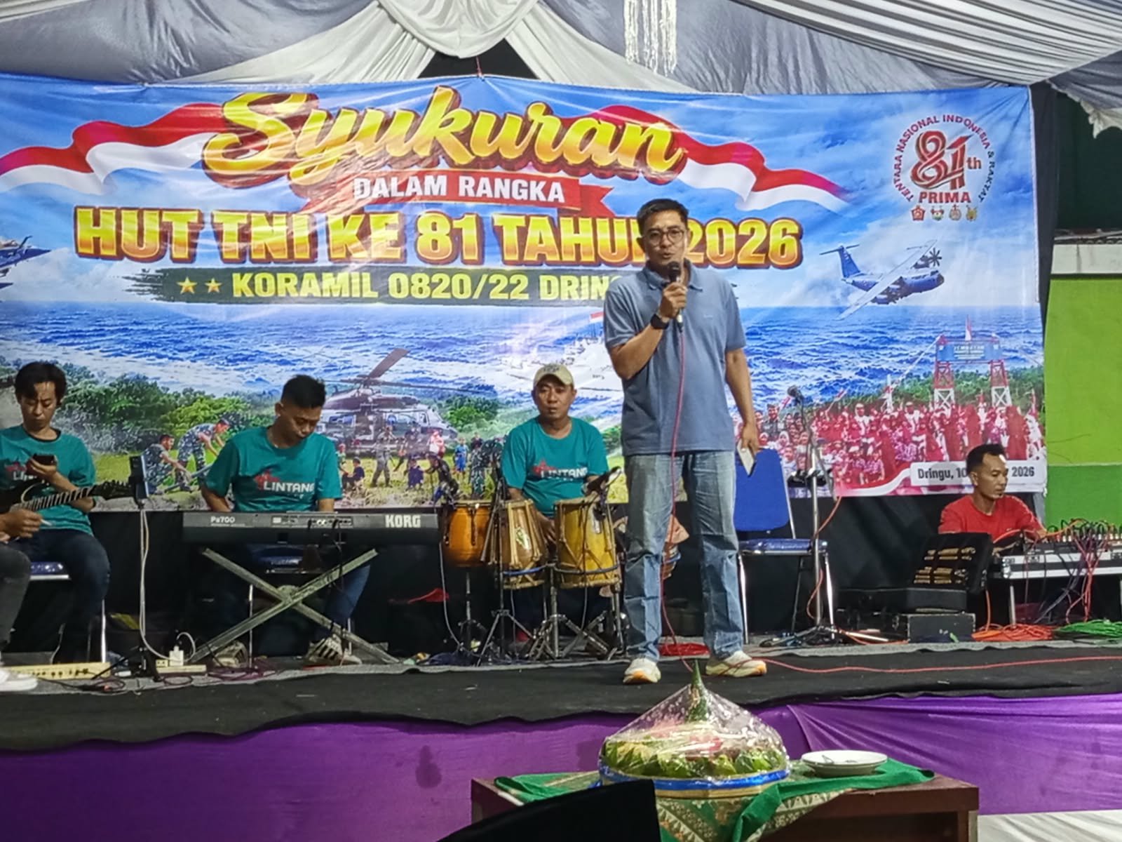 Pererat Silaturami dan Sinergitas Lintas Sektoral, Koramil Dringu Gelar Tasyakuran HUT TNI Ke 81