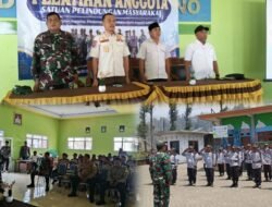 Tingkatkan Kesiapsiagaan, Babinsa Koramil Tosari Latih Anggota Linmas