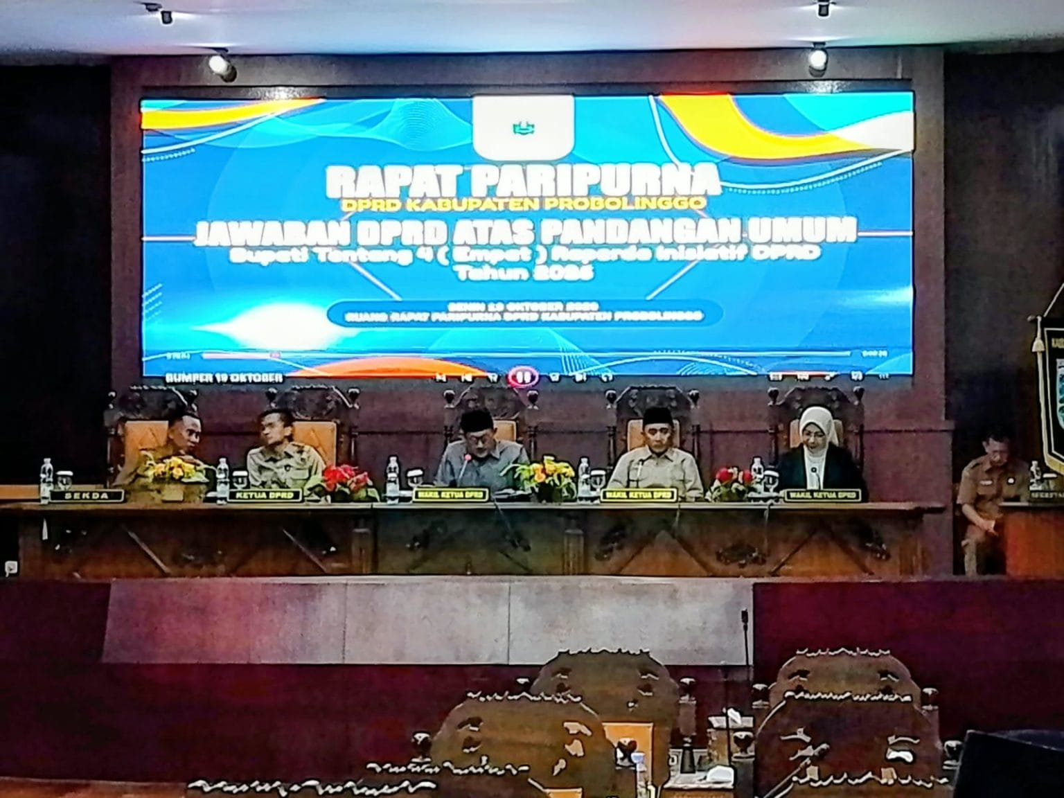 DPRD Kabupaten Probolinggo Sampaikan Jawaban atas Pandangan Bupati, Empat Raperda Inisiatif Dibahas
