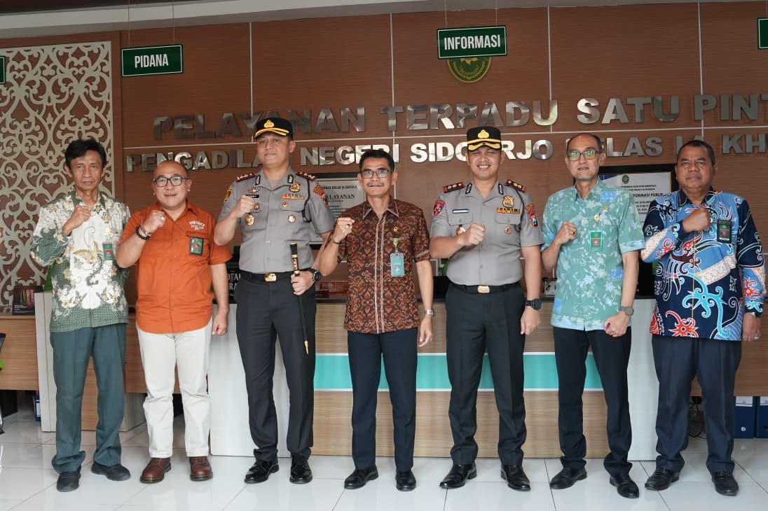 Sidoarjo Ajak Silaturahmi Kapolresta Sidoarjo Perkuat Sinergitas dengan Pengadilan Negeri