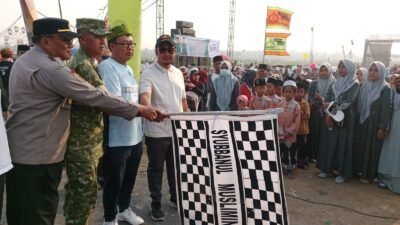 Danramil Paiton Hadir dan Ikut Melepas Peserta Jalan Sehat Peringatan Hari Santri Nasional