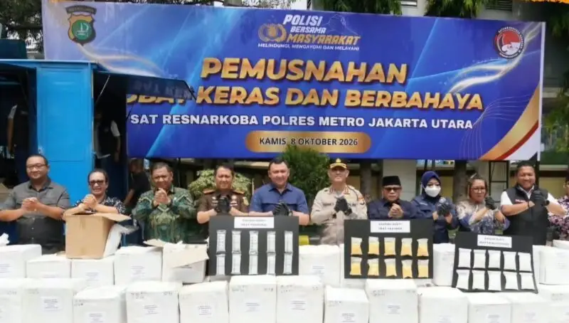 Kajari Jakarta Utara Hadiri Pemusnahan 9,9 Juta Butir Obat Keras Ilegal Senilai Rp15 Miliar