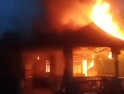 Rumah Kakak Wartawan Media Sudut Pandang di Desa Tanjung Kemuning 1, Kaur, Terbakar