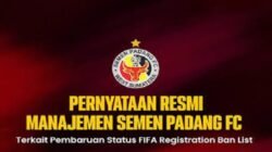 Semen Padang FC Klarifikasi Sanksi FIFA, Utang Lama Rp4 Miliar